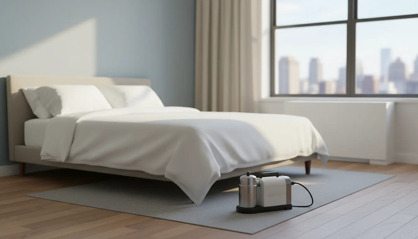 Professional equipment for Aprehend bed bug treatment in an NYC bedroom