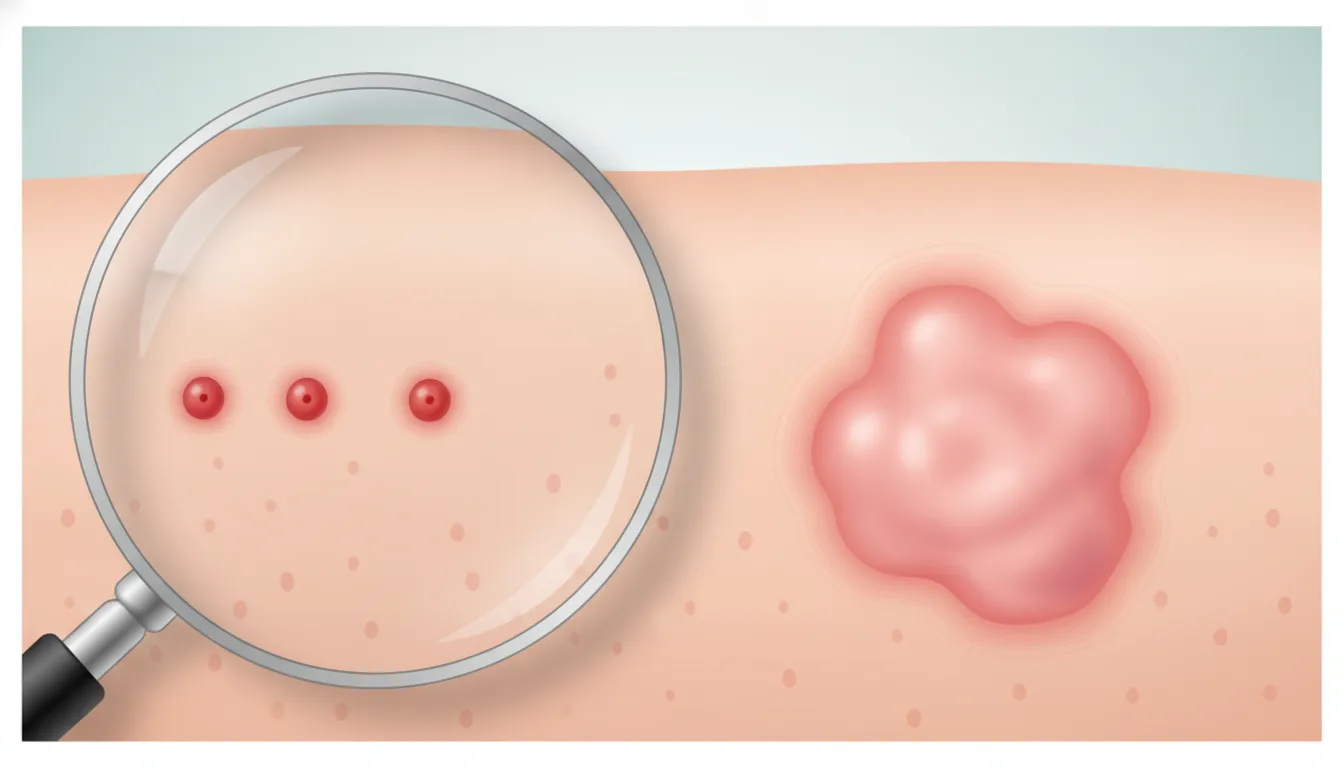 Bed bug bites vs mosquito bites comparison illustration